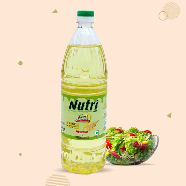 Buy Nutri 1 litre zero cholestrol refined soyabean oil bottle
