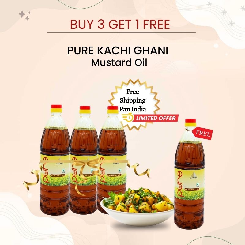 Byu 3 Get 1 Free Pure Kachi Ghani Mustard Oil