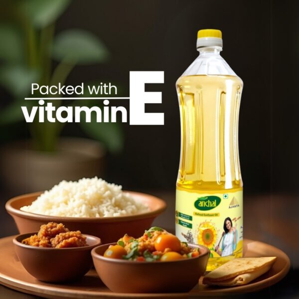 Anchal Sunflower oil is heart-friendly and rich in Vitamin E.